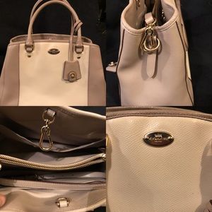 Leather Coach Satchel Handbag